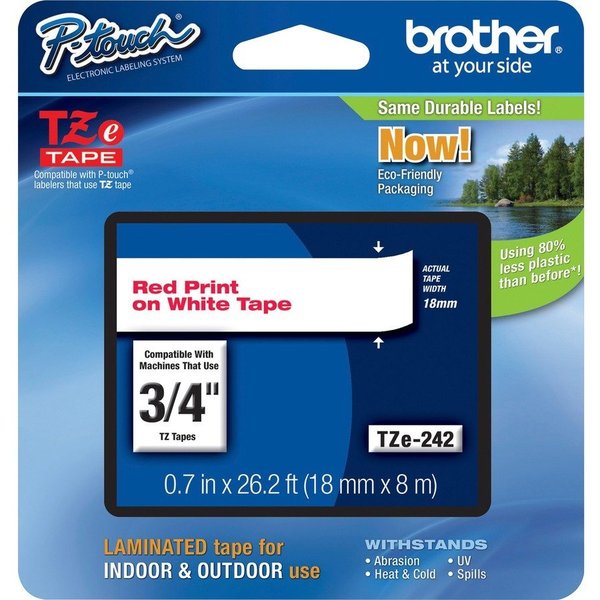 Brother Cartridge, Tape, 3/4""-Rd/We BRTTZE242
